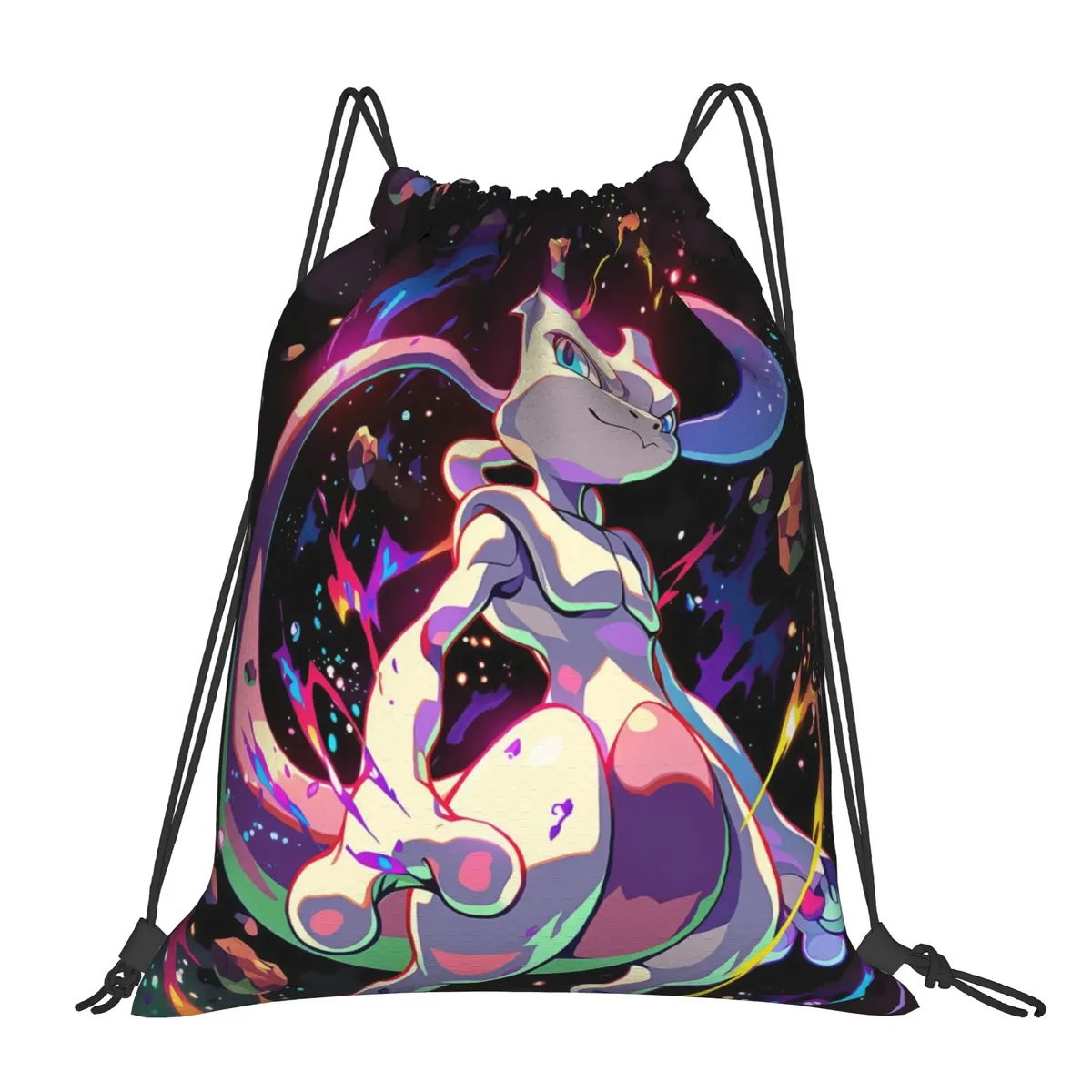 pochette de voyage pokemon charizard kawaii, sacs à cordon, sacs de rangement pour chaussures et vêtements, sac à dos portable multifonction pour adolescents