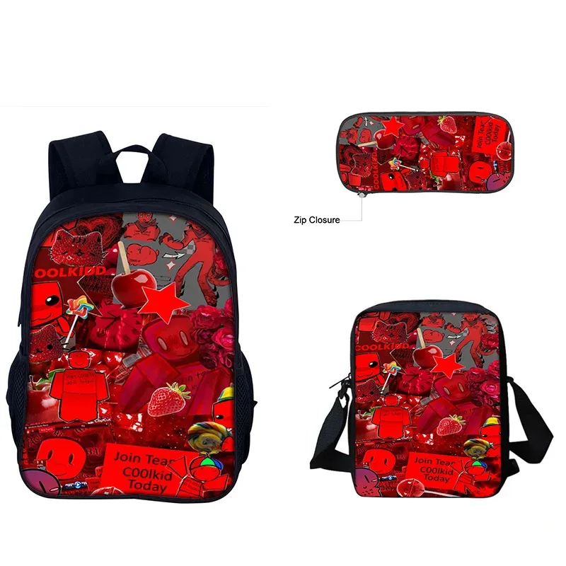 forsaken gubby 3 pièces sac à dos sac à déjeuner trousse à crayons ensemble enfants école bookbag pour garçons filles adolescents mignon cadeau d'anniversaire