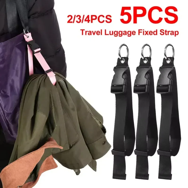 Sangle de bagage réglable en nylon, clip multifonctionnel pour sac, facile à transporter, pour sacs/manteaux supplémentaires, sangle d'attache pour valise de voyage