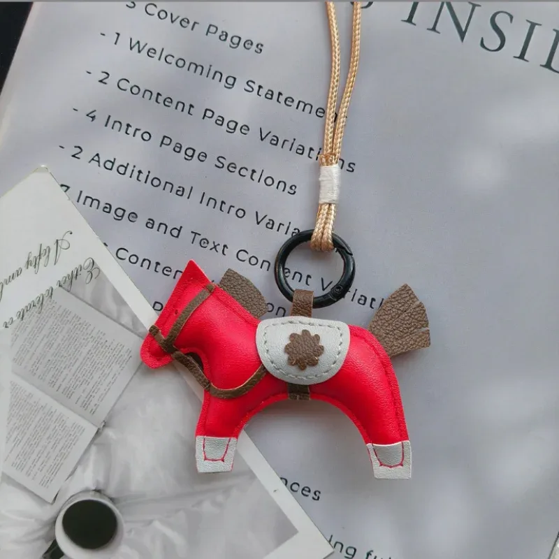 1 pièce porte-clés en cuir pu avec cordon tressé, pendentif pour sac à dos, accessoires de suspension pour téléphone, décoration diy