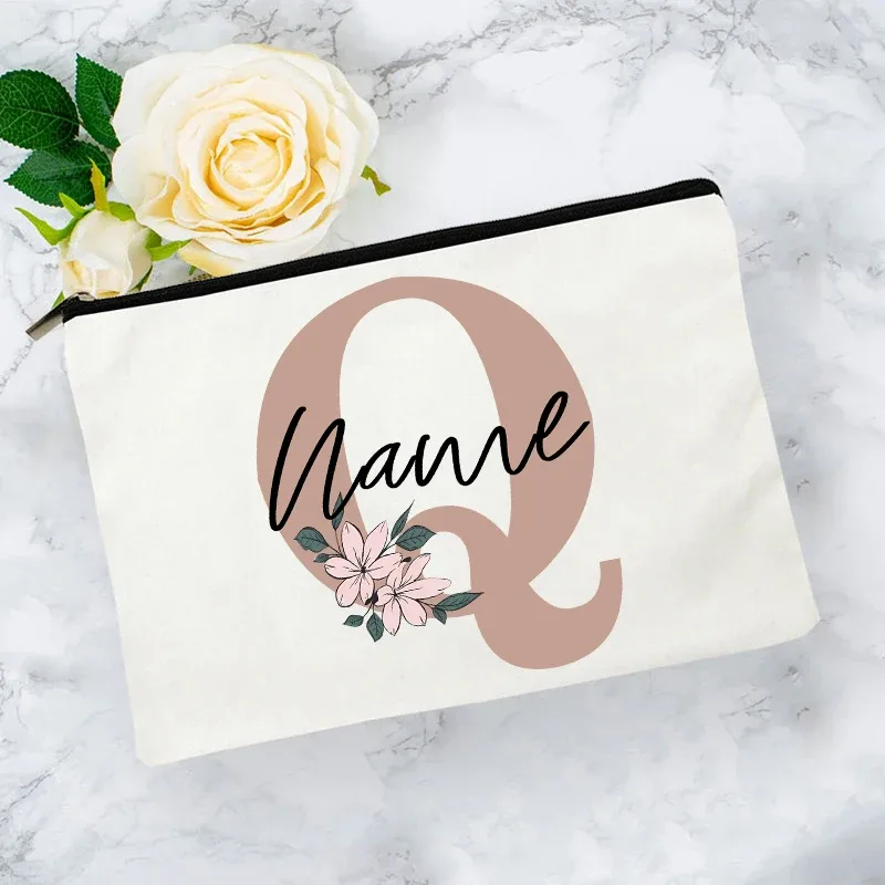 trousse de toilette personnalisée avec nom, impression de lettres, essentiels de voyage pour enfants, trousse à crayons pour l'école et le bureau, cadeau pour enseignant