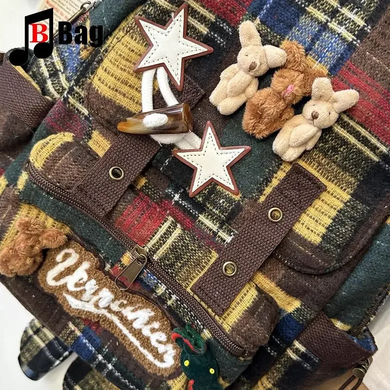sac à dos gothique punk pour femmes, joli schéma de couleurs mélard, lapin épicé, rétro vintage, grande capacité, fourre-tout pour les déplacements