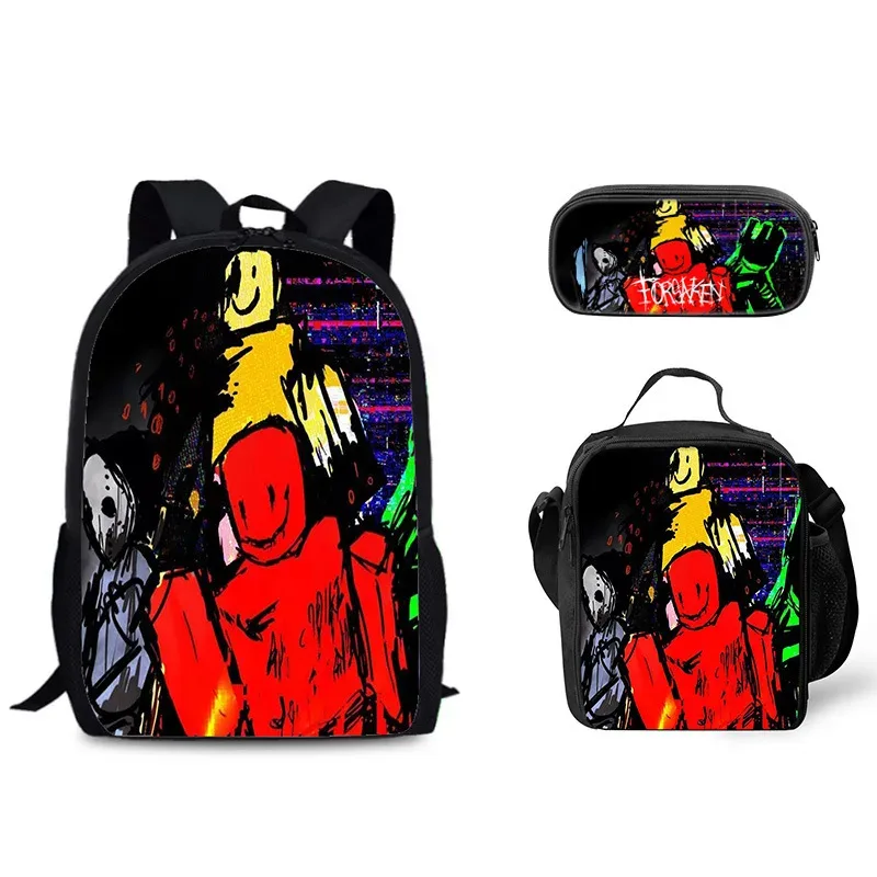 3 pièces ensemble forsaken gubby sac à dos pour les étudiants livre sac luch sac étui pécial forsaken gubby sac à bandoulière enfants cadeaux de noël