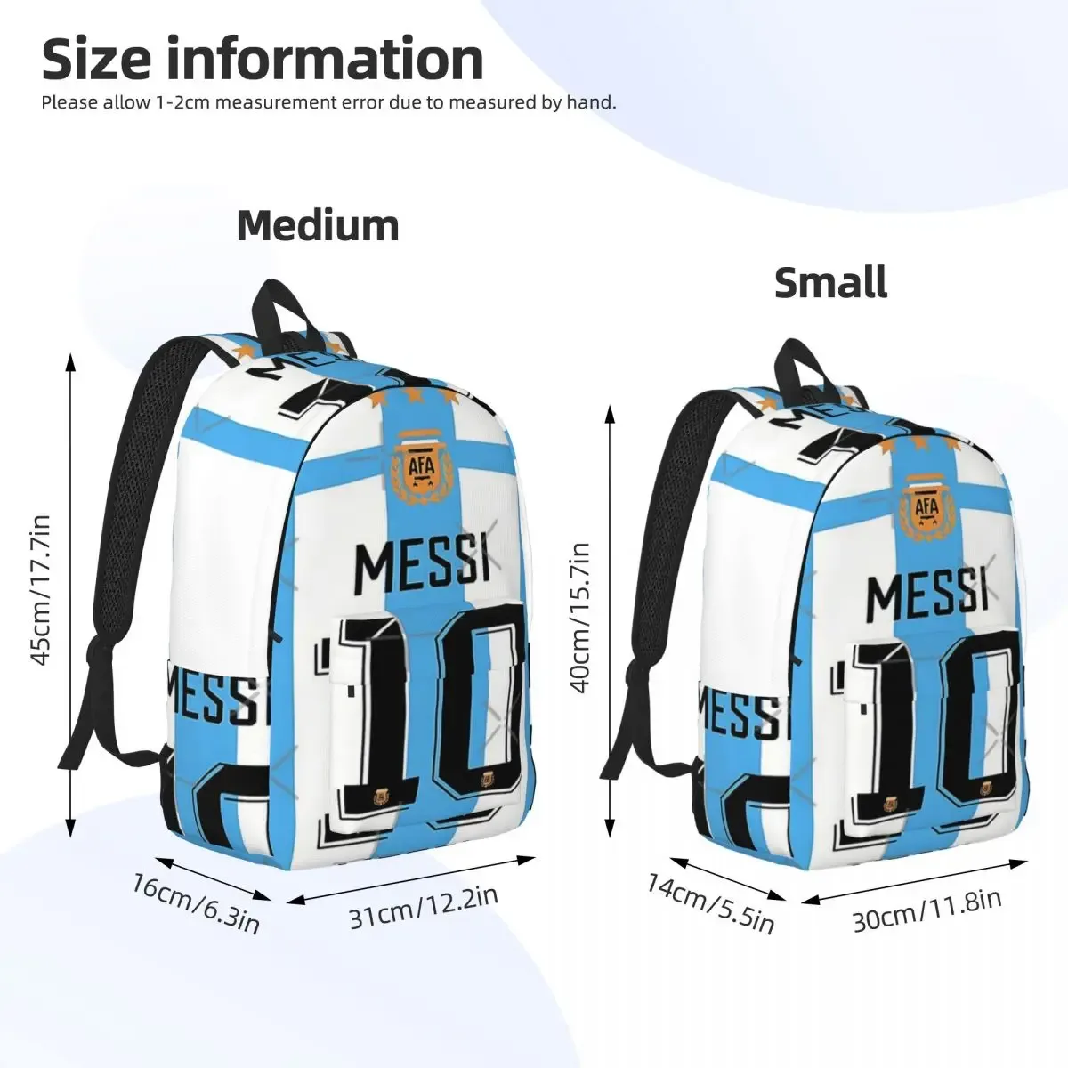 lionel messi sac à dos simple et élégant sac à dos en toile sac à dos femme