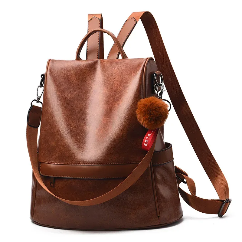 sacs à dos vintage femmes en cuir sac à dos mode anti-vol femmes sacs à dos de haute qualité loisirs sacs à bandoulière mochila