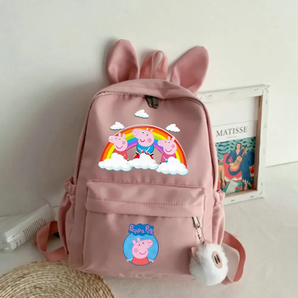 sac à dos grande capacité peppa pig, mignon, polyvalent, pour étudiants, loisirs, voyage, saison de rentrée scolaire