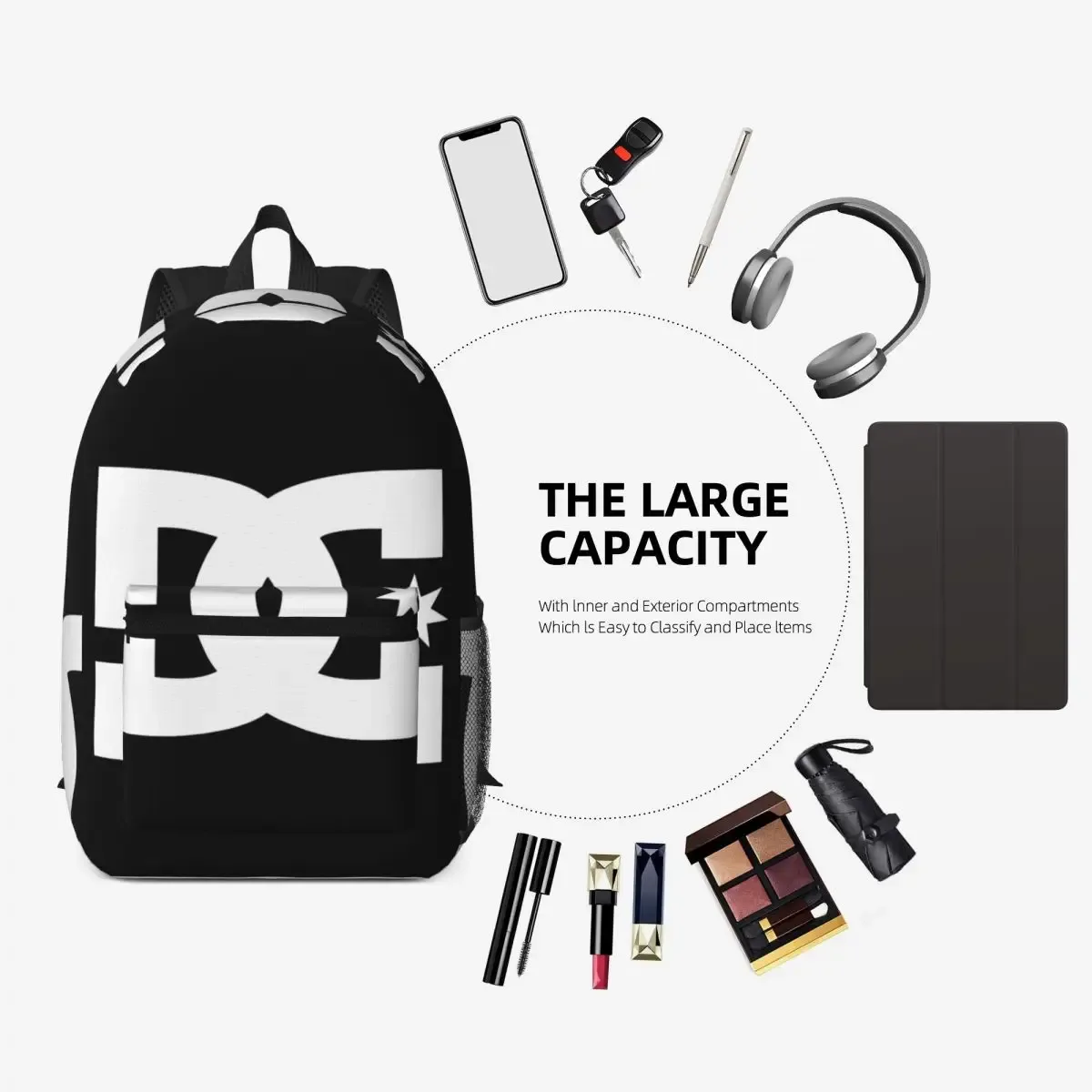 sac à dos dc shoe co, sac à dos de grande capacité pour garçons et filles, sac d'école, sacs à bandoulière pour hommes et femmes