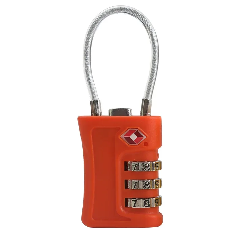 serrure tsa à 3 chiffres personnalisable en alliage de zinc, avec mot de passe numérique modifiable, antivol, portable, pour bagages et valises, idéale pour les voyages en avion.