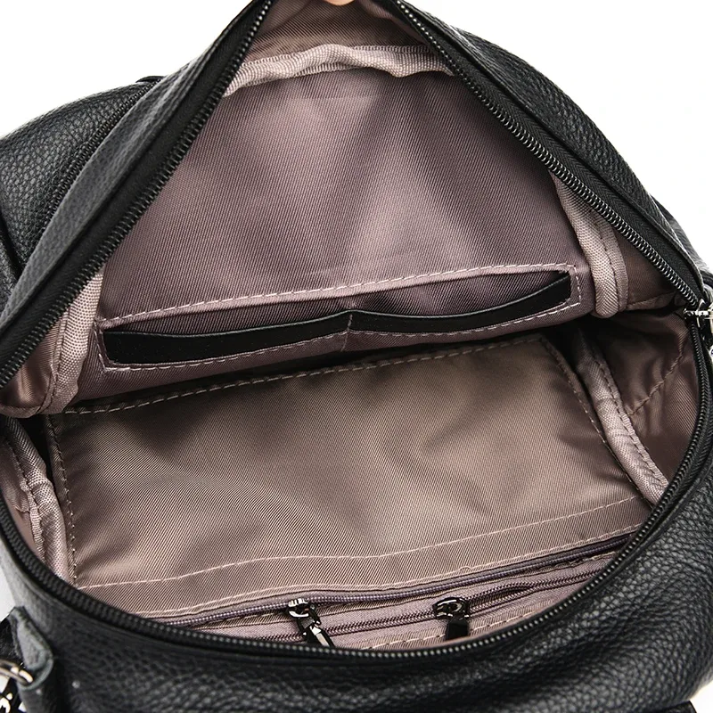 sac à dos en cuir de haute qualité pour femmes, sac à dos de voyage de grande capacité, sacs d'école à la mode pour adolescentes, sacs à bandoulière mochila