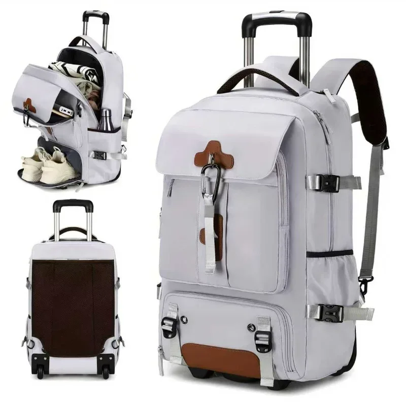 nouveau sac à dos à roulettes grande capacité 2026 pour hommes – idéal pour les voyages en extérieur et comme bagage cabine – grand sac de rangement
