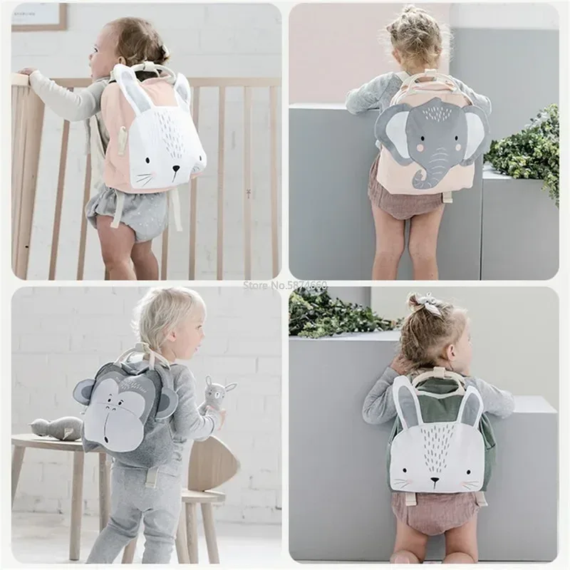sac à dos d'école pour enfants en bas âge, sac d'école mignon pour enfants, sac léger pour garçons et filles, sac de discussion lapin papillon