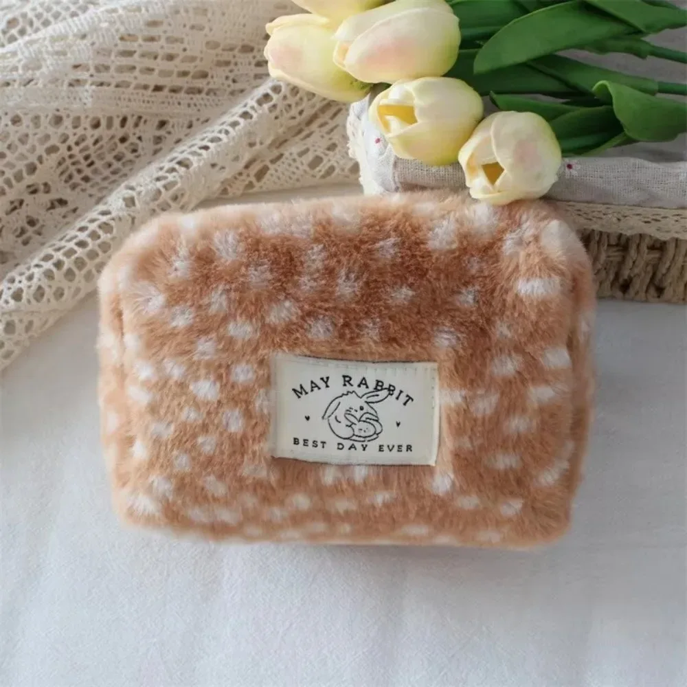 petite trousse de maquillage à la mode, organisateur de voyage de grande capacité, pochette pour serviettes hygiéniques, étui à rouge à lèvres à motif de cerf pour femmes en voyage