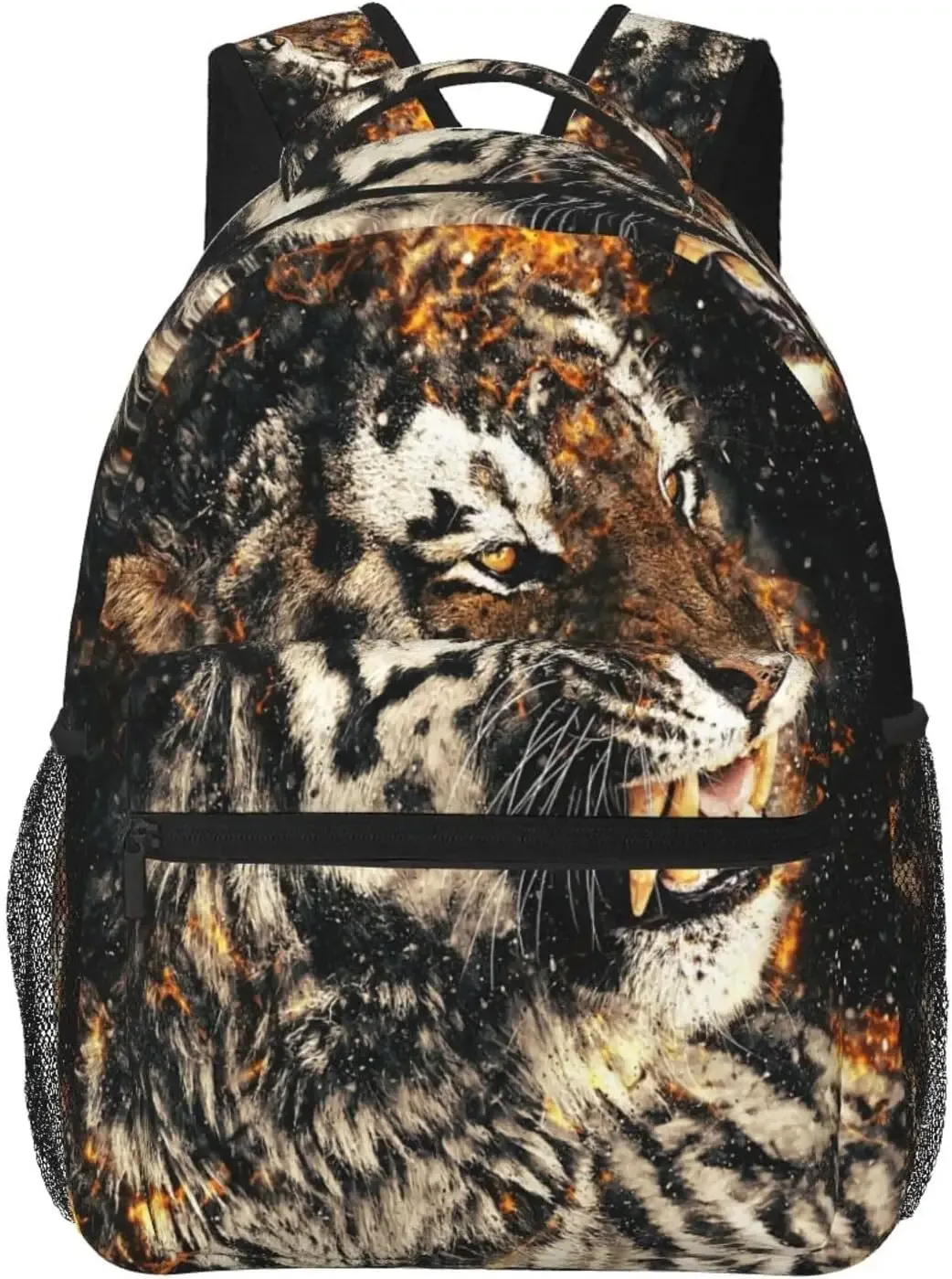 cool tiger sac à dos imprimé léopard pour hommes et femmes, sac à livres, sac pour ordinateur portable, sacs initiés, voyage, randonnée, camping, sac à dos