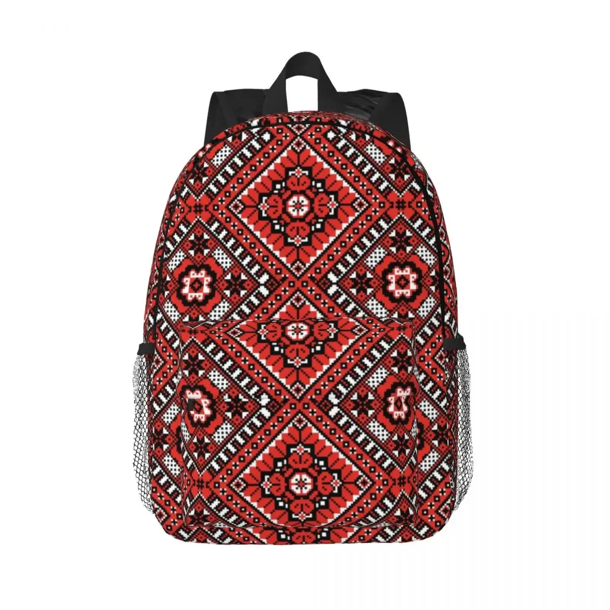 sac à dos brodé d'ornement pour hommes et femmes, degré d'eau, école universitaire, sac boho, sacs à livres d'impression, ukraine 21e