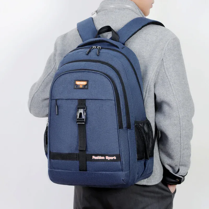 sac à dos décontracté pour étudiants, grande capacité, nouveau modèle pour ordinateur portable d'affaires du collège et du secondaire, sac à dos de couleur unie