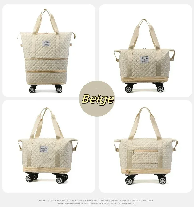 sac de rangement observateur et pliable de grande capacité, sacoche à roulettes universelle pour voyage, dehors, yoga, mathiation sèche