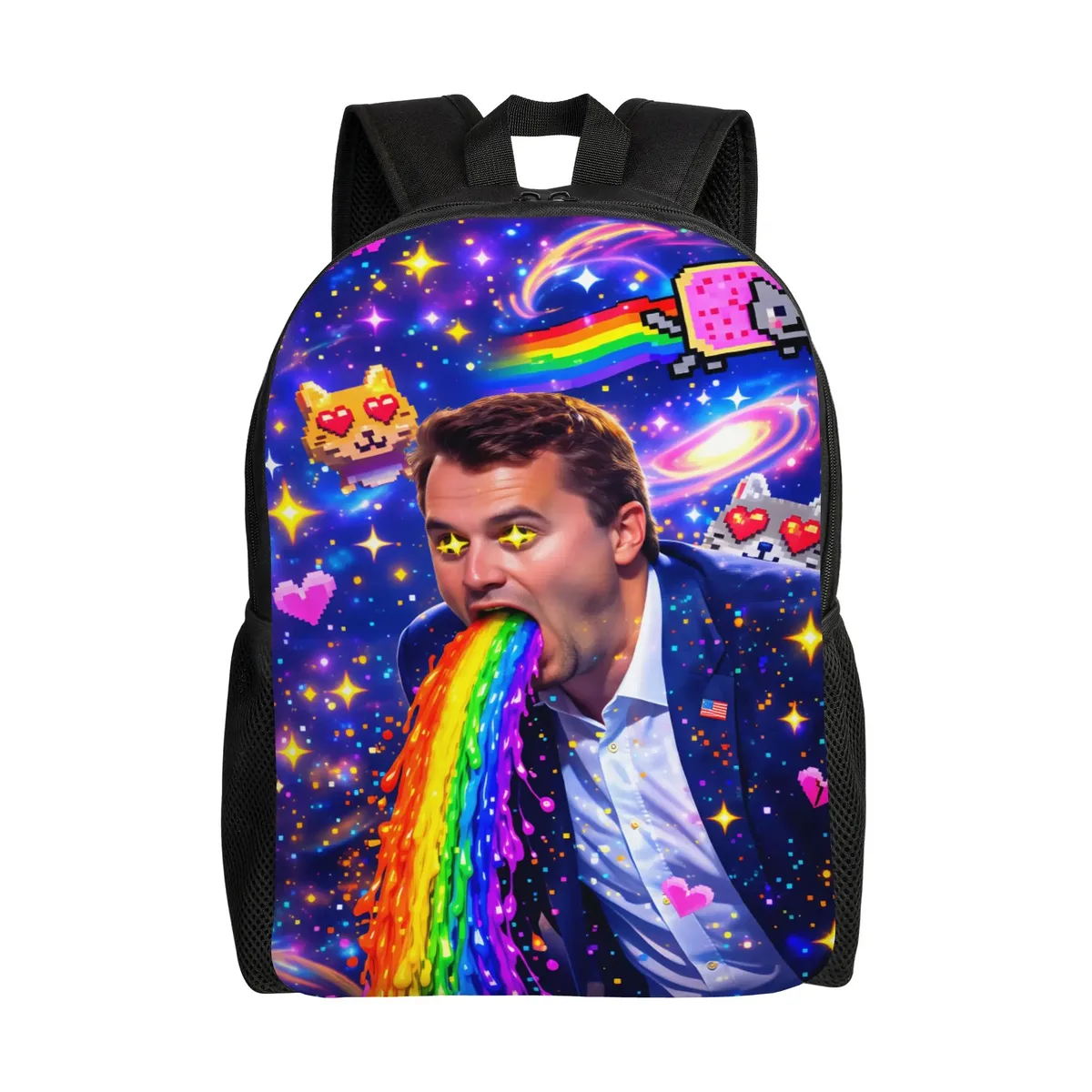 sac à dos charlie kirk angelic advocate kawaii, sacs à dos légers pour garçons, sacs de sport pour lycée, sac à dos design