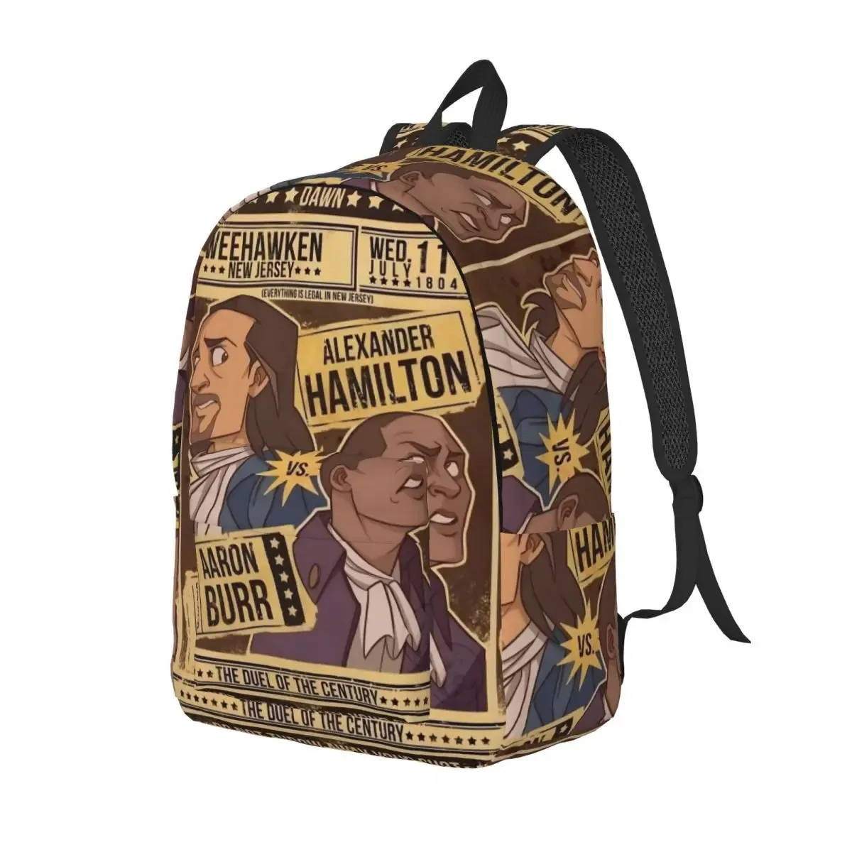 sac à dos hamiltons musicaux pour élèves d'âge préscolaire et primaire, sac à livres américain pour garçons et filles, sac à dos léger en toile pour enfants