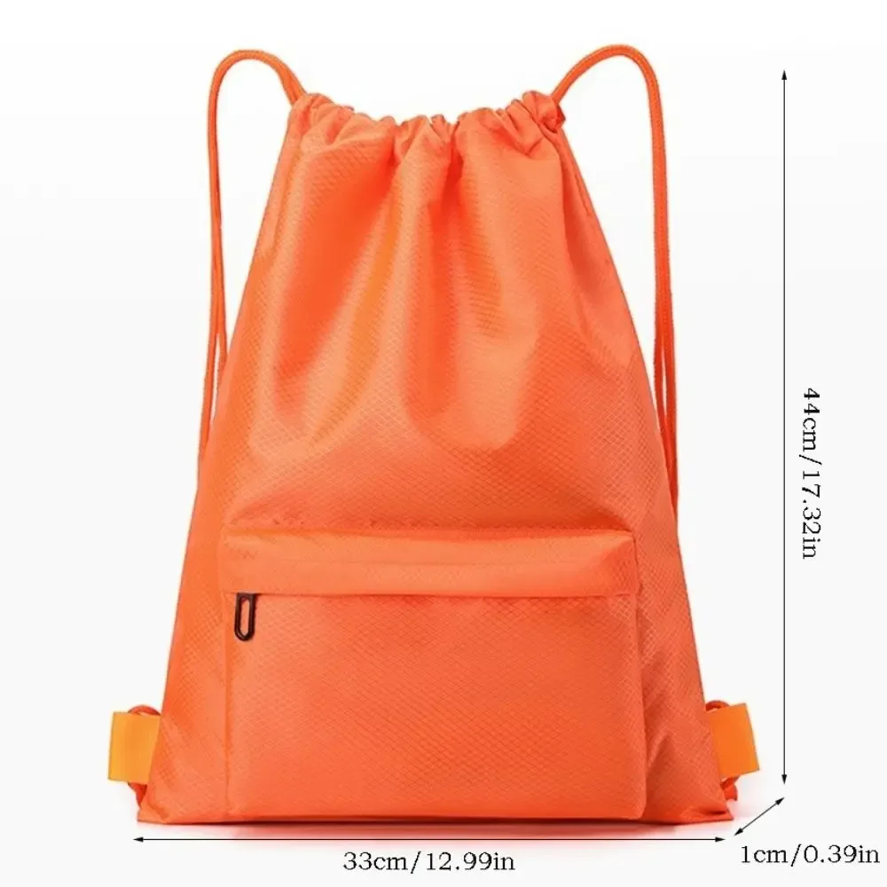 sac de sport à cordon de serrage de couleur unie, sac de fitness étanche de grande capacité, bretelles réglables, sac à dos d'entraînement à séchage rapide, unisexe