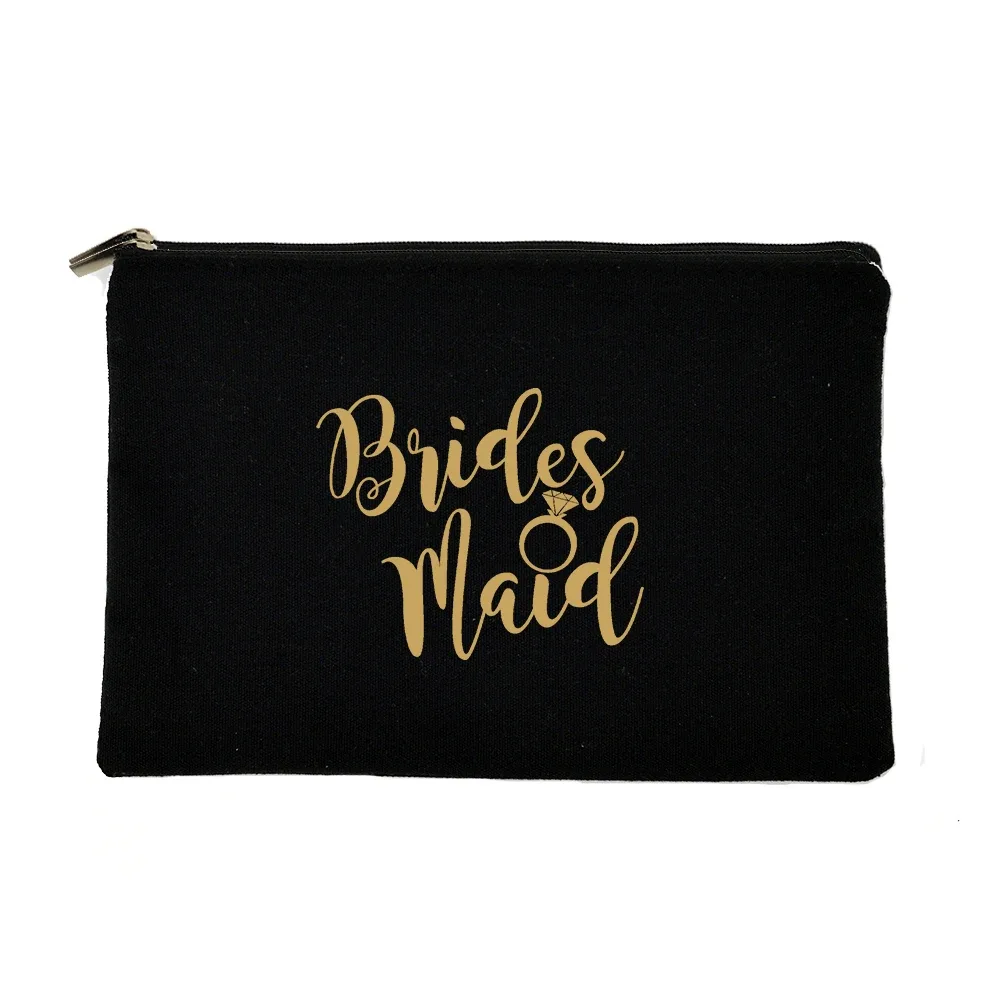 sacs de maquillage college pour femmes, trousse de toilette pour femmes, trousse à cosmétiques, sac de rangement, trousse de toilette, équipe de la mariée, cadeaux de demoiselle d'honneur, évaluation de voyage