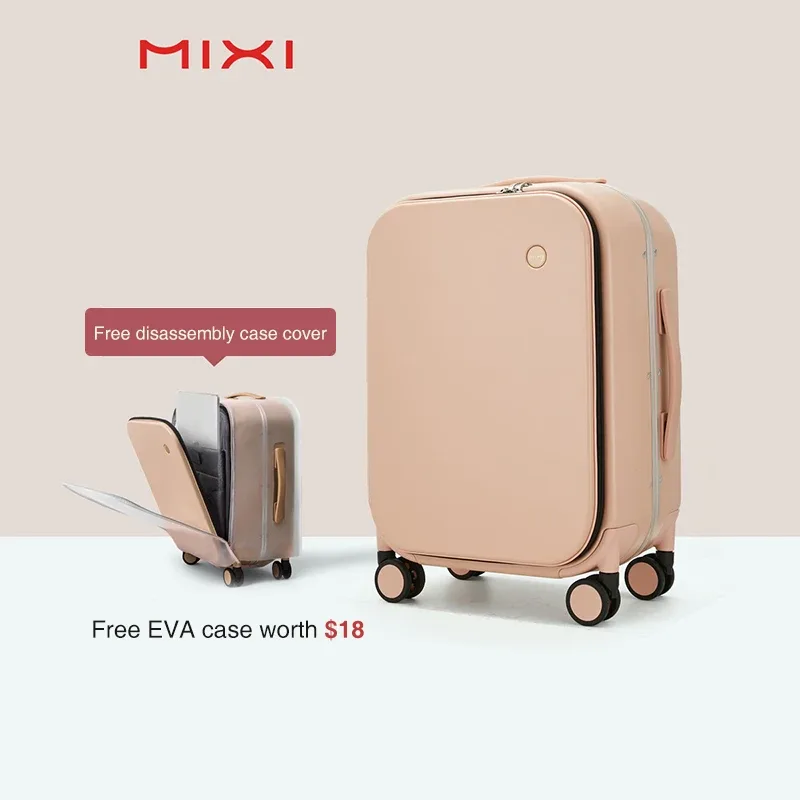 mixi marque design de luxe valise à main en polycarbonate voyage bagage roulant avec roues spinner serrure tsa 18 20 pouces