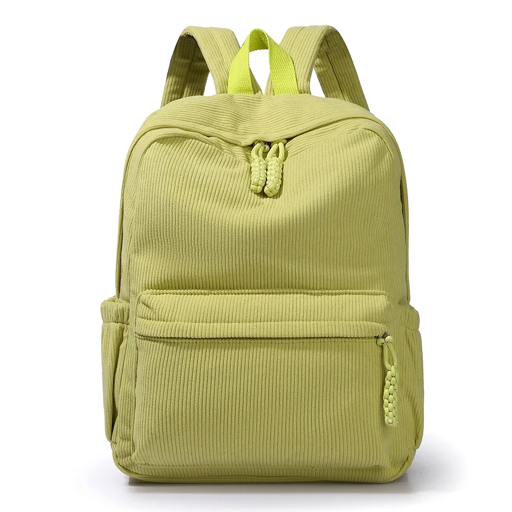 sac à dos décontracté minimaliste en velours côtelé, grande capacité, léger, durable, sac à dos pour étudiants, sac à dos de voyage de haute qualité pour les trajets quotidiens