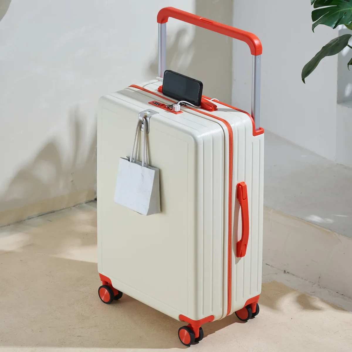 valise à roulettes large 20 pouces légère pour bagage cabine, valise de voyage multifonctionnelle 24/26 pouces grande capacité