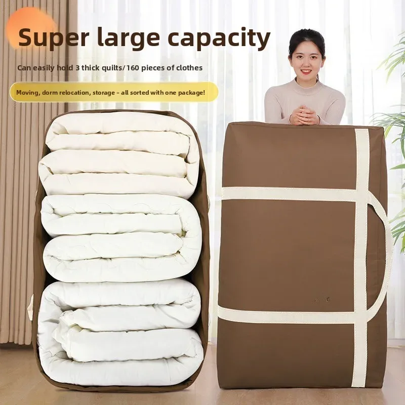 sacs de rangement robustes en non-tissé, extra grands, pliables, pour déménagement, organisateur de placard pour vêtements, couvertures, résistants à l'humidité, avec fermeture éclair