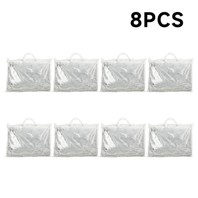 sacs d'emballage en pvc transparent, couverture de literie portable, emballage de vêtements, sac de rangement pour taies