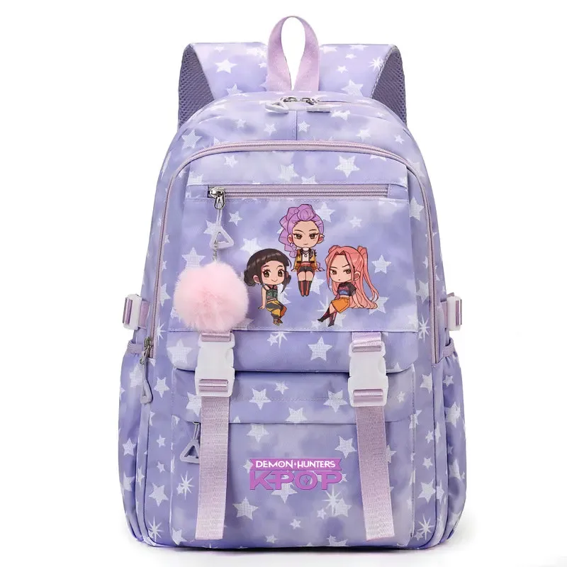 sac à dos kpop demon hunters pour étudiantes, lycéennes, collégiennes, polyvalent, adapté au quotidien et aux activités de plein air