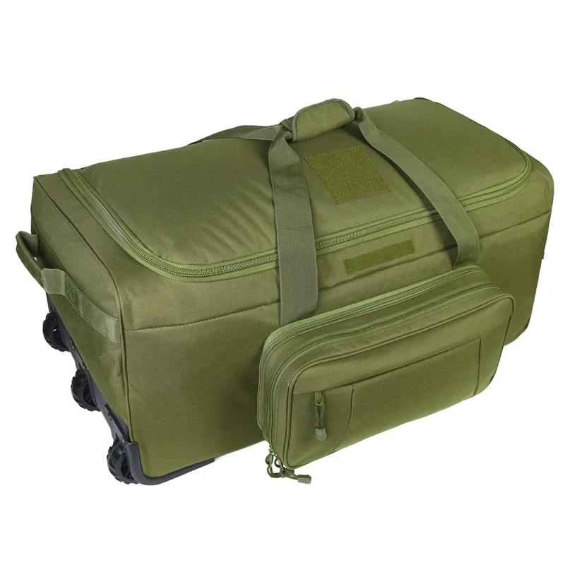 sac polochon tactique de grande capacité 124l, bagages roulants pour camping robuste, randonnée, valise de voyage