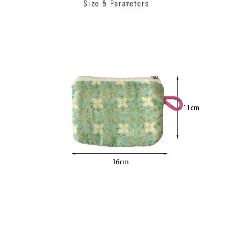petit plaid voyage cosmétique rouge à lèvres clé carte câble de données sac de rangement portable femmes maquillage sacs à main portefeuille pochette sacs organisateur