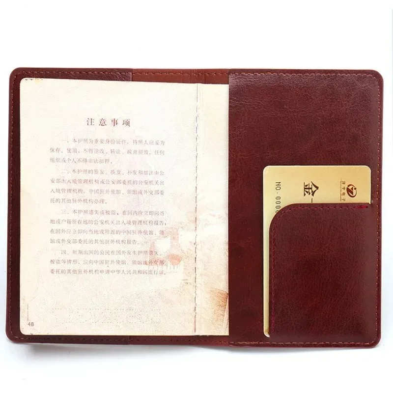 housse de passeport en cuir pu ultra fine avec bande élastique, étui de passeport pour femmes et hommes, porte-billets, porte-cartes d'identité, porte-passeport en cuir