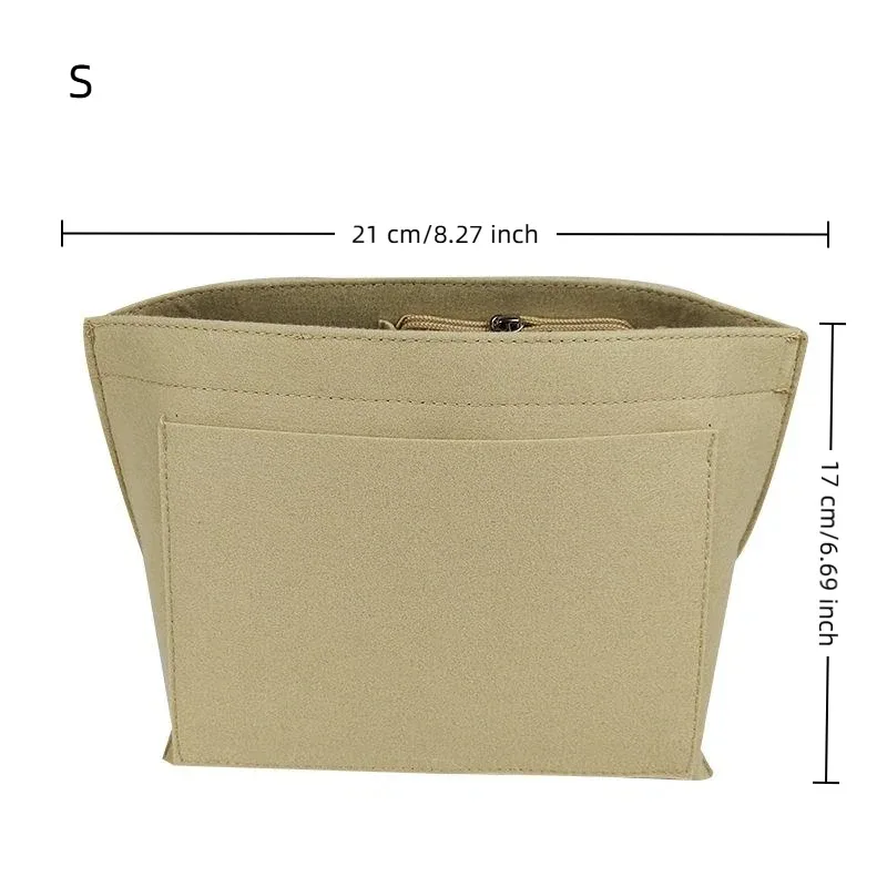 insert en feutre pour sac à main, organisateur de sac de voyage portable en forme de dumpling, support pour trousse de maquillage en tissu feutré