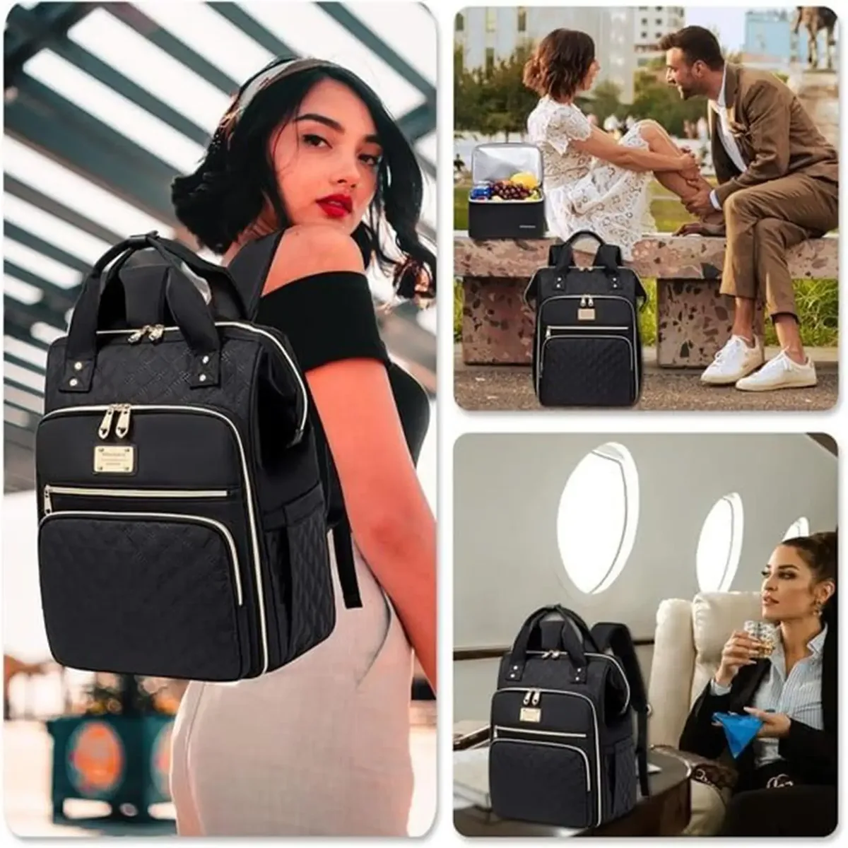 sac à dos pour le déjeuner, sac de rangement quotidien pour étudiants, sac fourre-tout de travail, boîte à lunch, pour l'école, le bureau, les pique-niques, les voyages, les vacances, les sorties, la randonnée