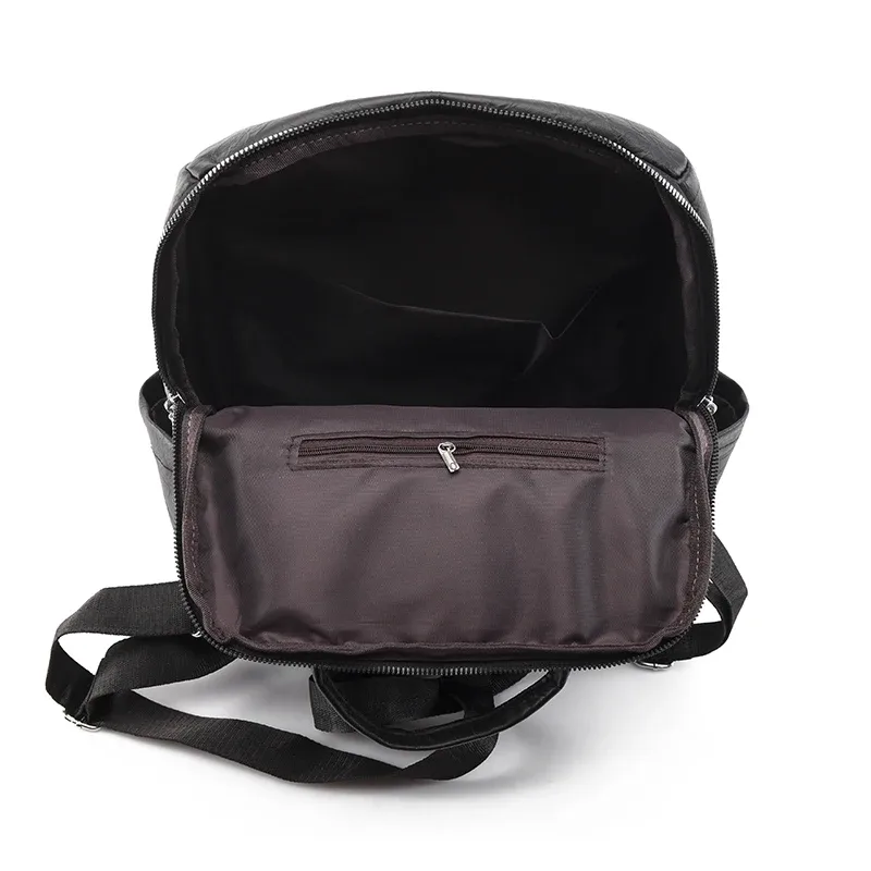 sac à dos classique en cuir véritable pour femmes, sac à dos en peau de mouton, sac de voyage de luxe, sac d'école à la mode pour filles, 2024
