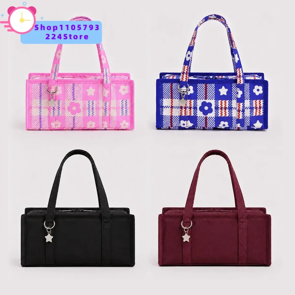 Sac à bandoulière en nylon à motif écossais nostalgique, petit sac carré français simple, nouveau sac bandoulière polyvalent 2026