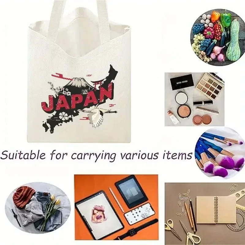 sac à main à motif d'alpaga mignon, imprimé animal de dessin animé, grande capacité, sac de shopping blanc, sac à bandoulière pour femme