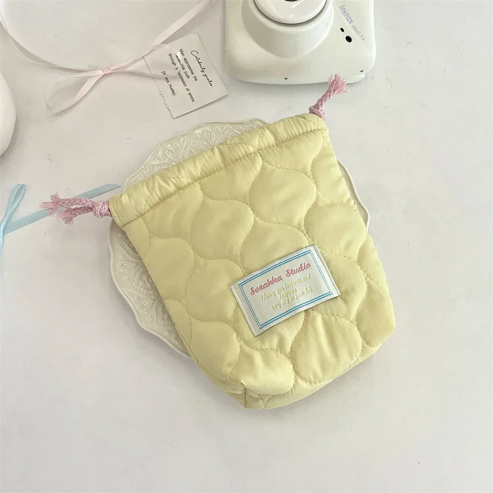 sac de rangement polaroid pour appareil photo, carte noire, sac à cordon portable, pochette pour téléphone pour femmes, clé, écouteurs, rouge à lèvres, sacs à cordon de serrage