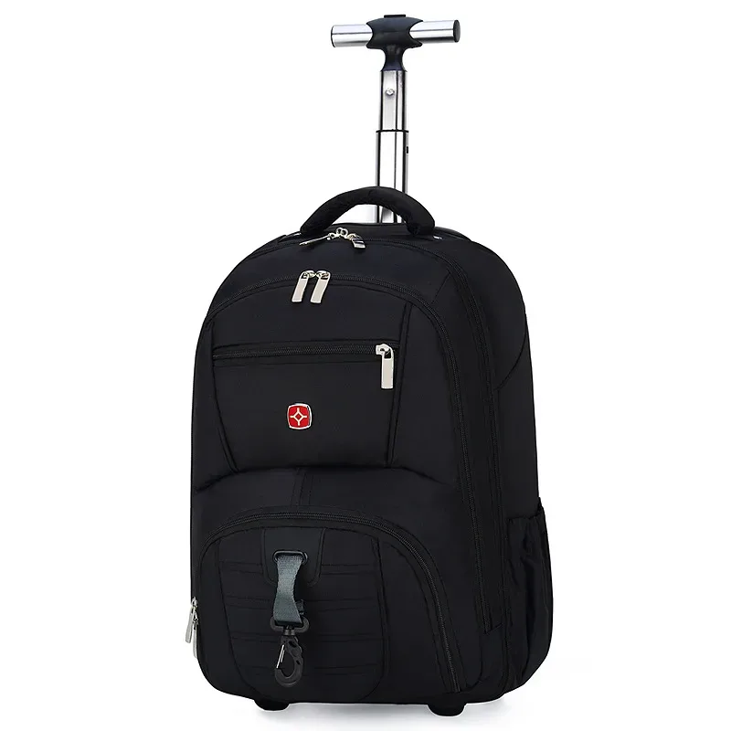 18/20 pouces hommes chariot sac à dos sac de voyage avec roues bagages roulants affaires embarquement valises chariot à roulettes sac à dos