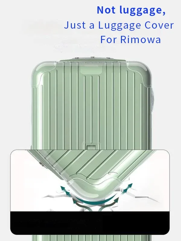 juste de bagage transparente rimowa, housse de protection, essential trunk plus, 31 po, 33 po