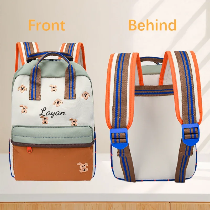 sac à dos personnalisé brodé sur mesure / 2 options standard, motif dessin animé mignon, matelassage en forme de cœur, sac à dos décontracté, cadeau pour la rentrée scolaire