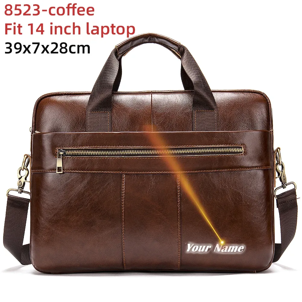 westal-sac messager en cuir véritable pour homme, étuis à bombes, sac pour ordinateur portable 14 en effet, sacs d'affaires de bureau pour document, 8572