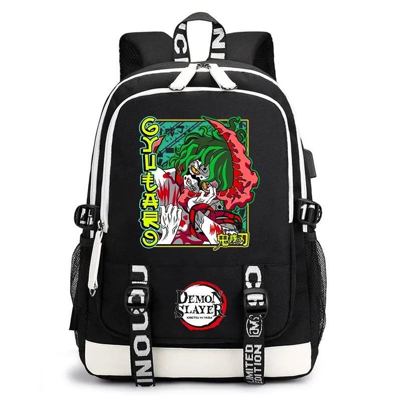 sac à dos demon slayer anime pour l'école, sac à dos léger avec port usb pour garçons, filles, enfants, étudiants