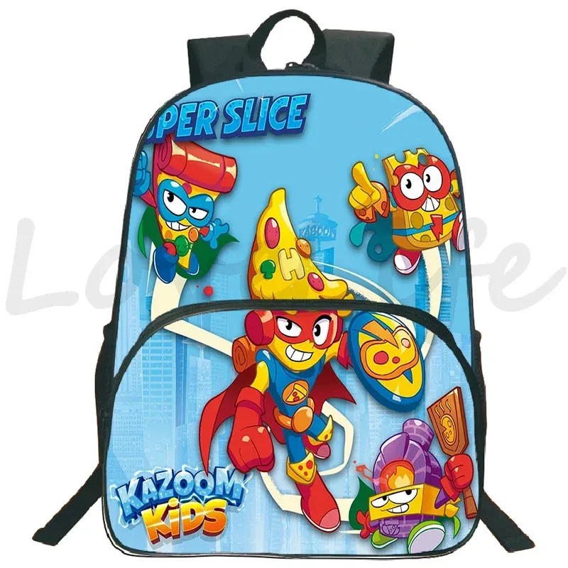 jeu superzings sac à dos 16 pouces garçons filles bookbag dessin animé sac à dos superthings sacs d'école étudiants sacs de voyage sac à dos à fermeture éclair
