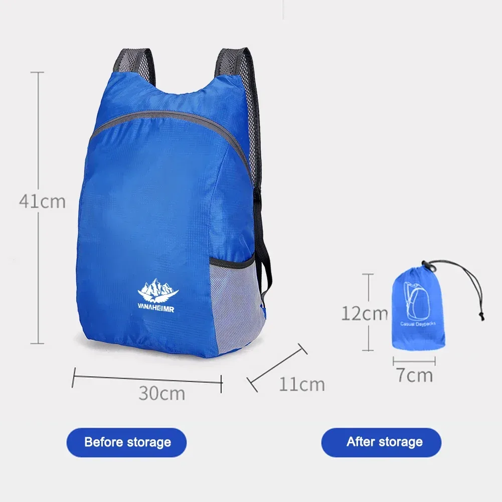 sac à dos pliable léger pour hommes et femmes, sac à dos d'extérieur, sac de sport de voyage, sac de jour de randonnée, livraison, 15l