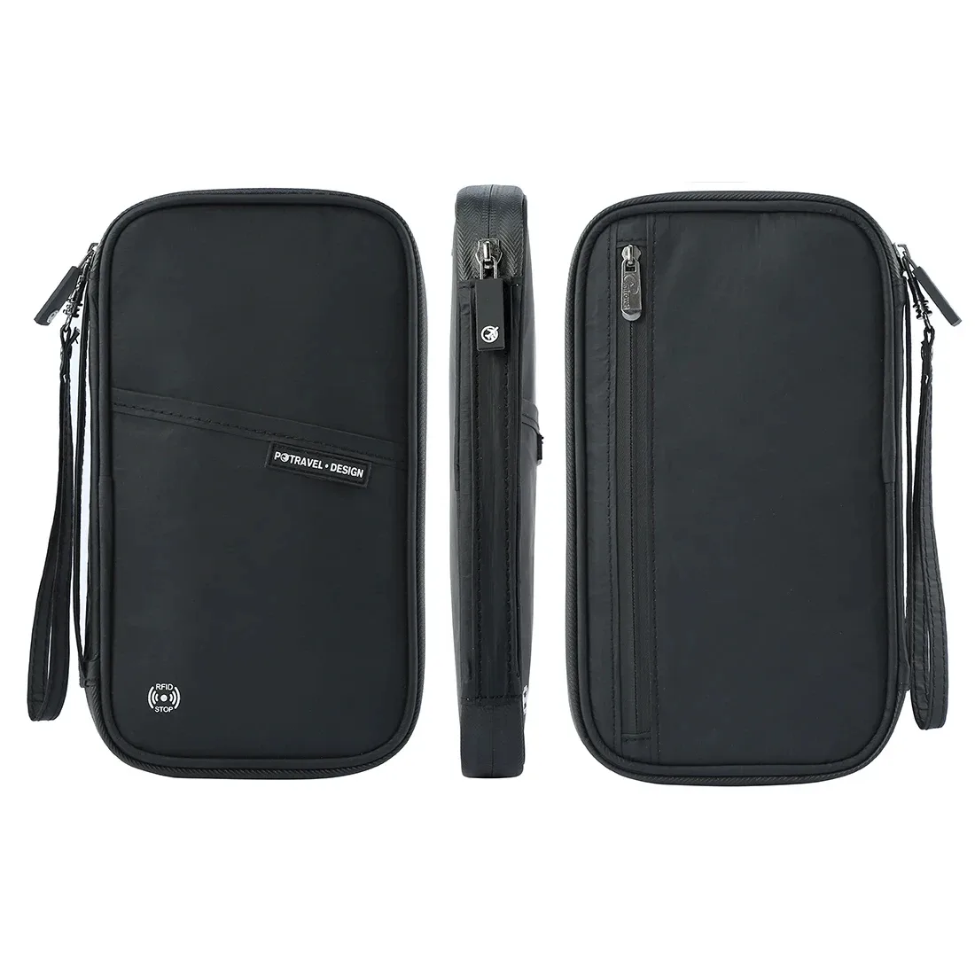sac de rangement de portefeuille de passeport de voyage avec porte-carte, étui à documents pour famille, sac de rangement d'argent pour billets à bandoulière pour voyage à l'étranger