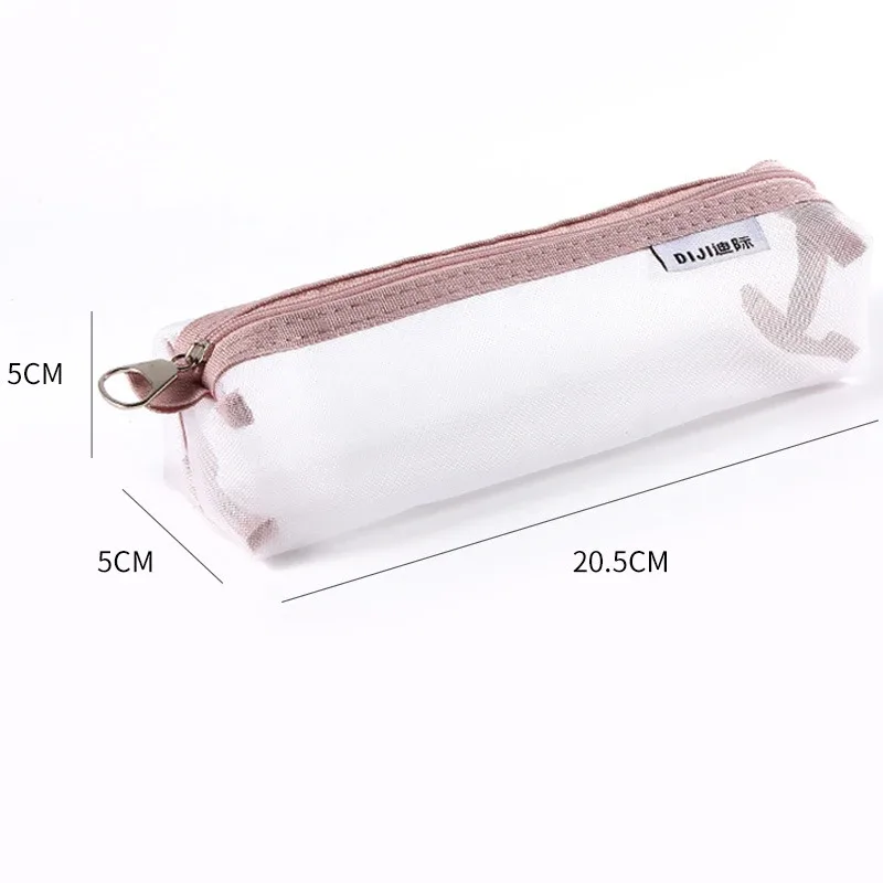 trousse de maquillage, sac à main d'école, étuis à crayons pour bureau, grande et petite trousse de toilette transparente en nylon pour étudiants