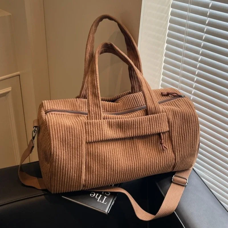 sac de voyage de haute qualité en velours côtelé, sac à bandoulière, sac de sport pour femme, sac fourre-tout 2026, grand sac à main de créateur pour dames