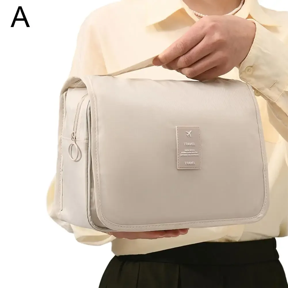 trousse de toilette de voyage imperméable de haute qualité pour femmes, organisateur de maquillage avec crochet de salle de bain, pochette de rangement